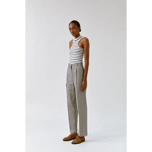 Musier Grey Vaia Oversized Wide Leg High Waisted Pants Women’s Size 38 US 6 NEW